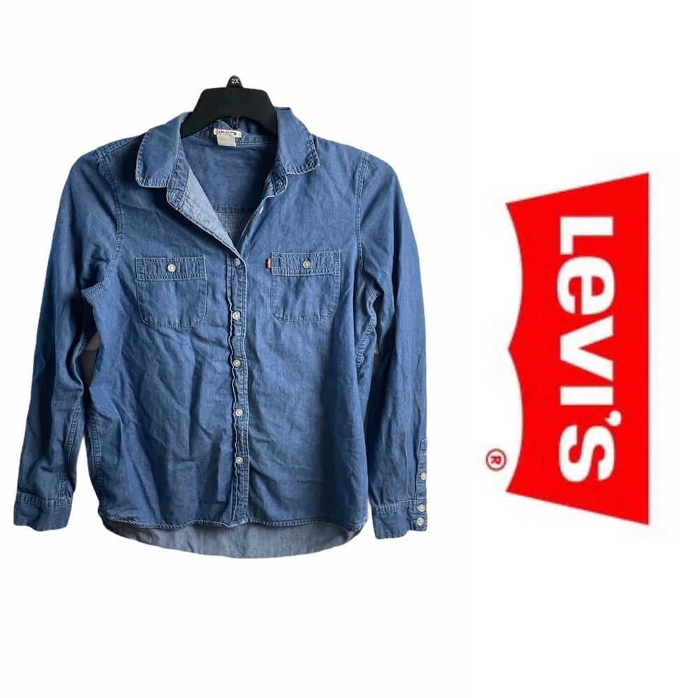 Levi’s Denim Button Down Long Sleeve Shirt Size M